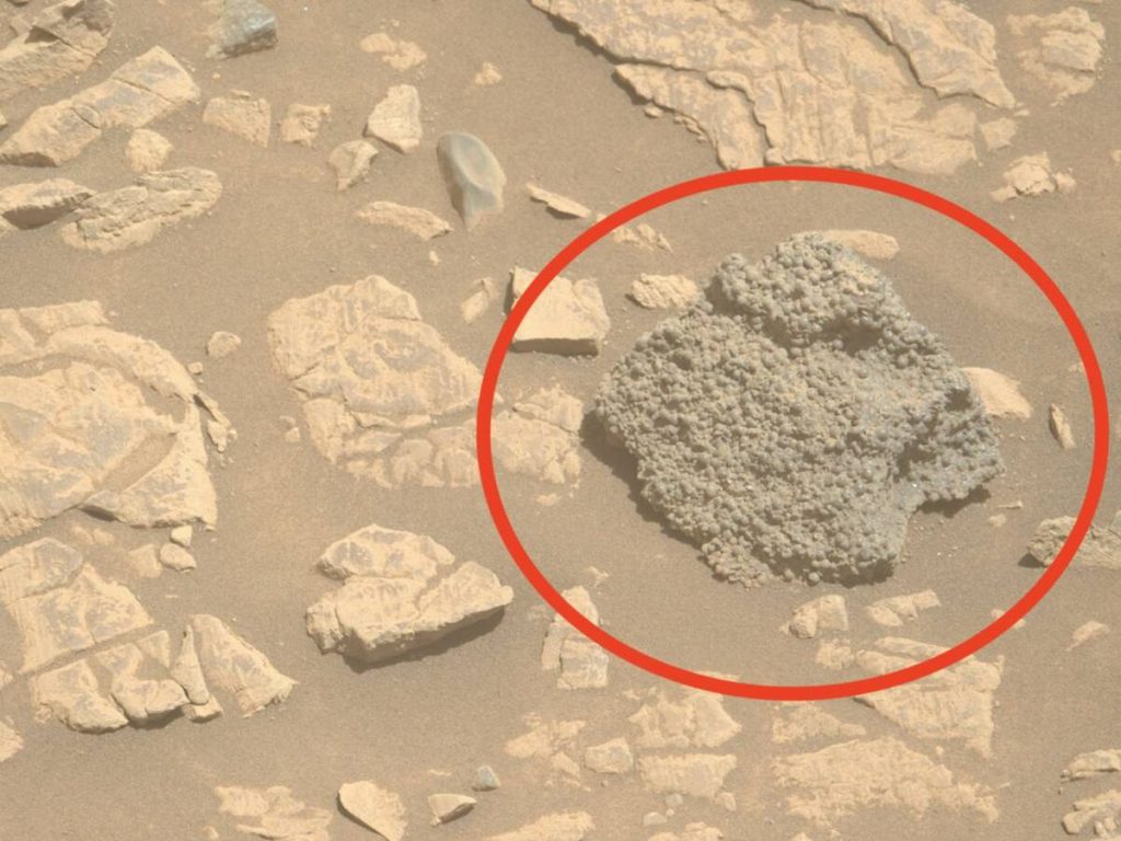 NASA objavila na Marse kameň pokrytý „pavúčimi vajcami“ a nevie, ako sa tam dostal