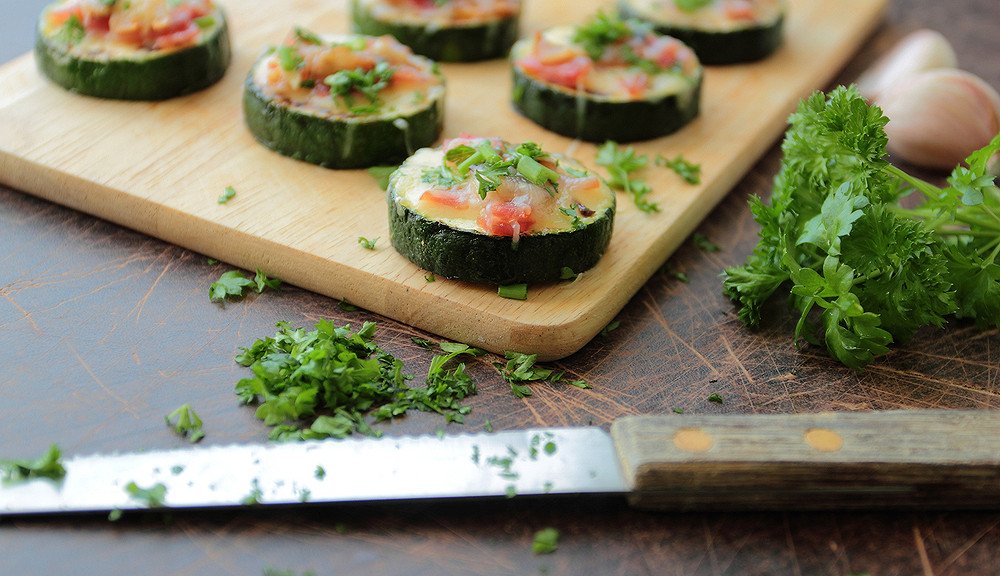 Mini pizzu s cuketou